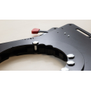 Scopema Drehkonsole Fahrerseite für Ford Transit/Tourneo/Custom V362 ab 2013/V363 ab 2014 - mit ACAFMTC Adapter für Handbremstieferlegung und AHPFTCUST Handbremsabdeckung - CBTO19G3CFM