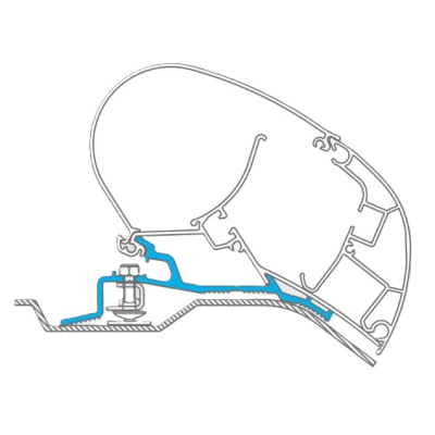 Dometic Markisen Adapter 018  für Fiat Ducato / Peugeot Boxer / Citroen Jumper für Markisen PR2000 / PR2500
