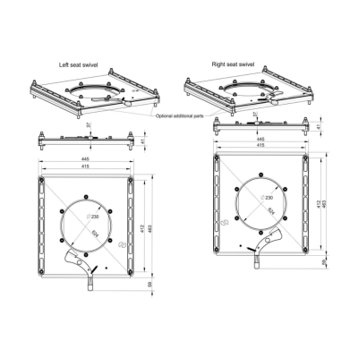 Mobiframe Drehkonsole Beifahrerseite für LDV Maxus