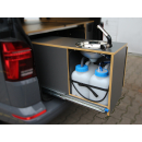 Küchenblock Vario Universell für alle Camper geeignet - mit Wasserset und Schienensystem / ausziehbar - Anthrazit