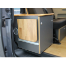 Küchenblock mit Klapptisch VARIO anthrazit / Eiche -...