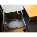 Küchenblock mit Klapptisch VARIO anthrazit / Eiche - universell für alle Camper geeignet