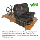 Bodenplatte mit Isolierung und Aluminiumschienen - universell - für viele Fahrzeugmodelle geeignet - mit Kleber  2 Schienen LR/L2 Holzoptik Marina