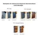 Bodenplatte mit Isolierung und Aluminiumschienen - universell - für viele Fahrzeugmodelle geeignet - mit Kleber  2 Schienen LR/L2 Holzoptik Marina