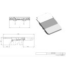 2er-Sitzschlafbank SAF42 für viele Fahrzeugmodelle inkl. Montageset Montageplatte mit integrierten Aluminiumschienen-Breite 100 cm-ohne Zubehör