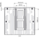 2er-Sitzschlafbank SAF42 für viele Fahrzeugmodelle inkl. Montageset Bodenplatte mit 2 Schienen / LR/ PVC Holzoptik-Breite 97 cm-1 Untersitz-Schublade