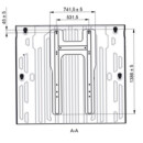 2er-Sitzschlafbank SAF42 für viele Fahrzeugmodelle inkl. Montageset Bodenplatte mit 4 Schienen / KR / PVC Holzoptik-Breite 97 cm-1 Untersitz-Schublade