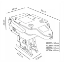 Einzelsitz Taxi universell mit Sockel 290 mm, Isofix, Armlehnen - mit Montageset - zum nachträglichen Einbau - für viele Fahrzeugmodelle