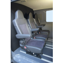 VW T6 Transporter MIXTO Einrichtung KR und LR 1 Einzelsitz KOMFORT 230 mm