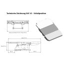 3-er-Schlafsitzbank SAF43  für viele Fahrzeugmodelle geeignet - inkl. Fahrzeugbodenanbindung Breite: 118 cm-Bodenplatte mit Isolierung und integrierten Aluminiumschienen-Expert/Vivaro ab 2019/Jumpy/Proace / L2 / 4 Schienen-PVC Grau ANTHRACITE