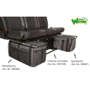 3-er-Schlafsitzbank SAF43  für viele Fahrzeugmodelle geeignet - inkl. Fahrzeugbodenanbindung Breite: 118 cm-Bodenplatte mit Isolierung und integrierten Aluminiumschienen-Renault Trafic/Fiat Talento / L1 / 2 Schienen-PVC Holzoptik JACOBEAN OAK