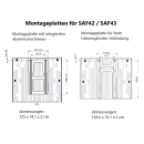 3-er-Schlafsitzbank SAF43  für viele Fahrzeugmodelle geeignet - inkl. Fahrzeugbodenanbindung Breite: 118 cm-Bodenplatte mit Isolierung und integrierten Aluminiumschienen-VW T6/T5 / L2 / 4 Schienen-PVC Holzoptik Marina TEAK EBONY