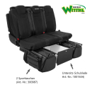 3-er-Schlafsitzbank SAF43  für viele Fahrzeugmodelle geeignet - inkl. Fahrzeugbodenanbindung Breite: 144 cm-Bodenplatte mit Isolierung und integrierten Aluminiumschienen-Ducato/Boxer/Jumper/Movano / L2 / 4 Schienen-PVC Grau ANTHRACITE