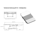 3-er-Schlafsitzbank SAF43  für viele Fahrzeugmodelle geeignet - inkl. Fahrzeugbodenanbindung Breite: 150 cm-Bodenplatte mit Isolierung und integrierten Aluminiumschienen-Expert/Vivaro ab 2019/Jumpy/Proace / L2 / 2 Schienen-PVC Grau ANTHRACITE