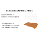 3-er-Schlafsitzbank SAF43  für viele Fahrzeugmodelle geeignet - inkl. Fahrzeugbodenanbindung Breite: 150 cm-Bodenplatte mit Isolierung und integrierten Aluminiumschienen-Expert/Vivaro ab 2019/Jumpy/Proace / L2 / 2 Schienen-PVC Grau ANTHRACITE