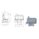 3-er Schlafsitzbank SAF43  inkl. Montageadapter für feste Anbindung und Montageset- 3 komfortable Sitzplätze - Breite 118-150cm - Sitzhöhe 47,50cm - großzügige Schlaffläche - für viele Fahrzeugmodelle geeignet