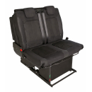 2-er-Schlafsitzbank SAF42 - Breite 112 cm - Sitzhöhe 47,50 cm - inkl. Montageplatte für feste Fahrzeugboden-Anbindung und Montageset