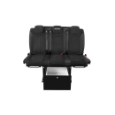 3-er Schlafsitzbank SAF43 - Breite 150 cm - Sitzhöhe 47,50 cm - inkl. Montageadapter für feste Fahrzeugboden-Anbindung und Montageset