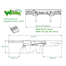 2-er-Schlafsitzbank SAF42 Breite 97 cm inkl. Bodenplatte Ford Custom/Tourneo / L2 / 2 Schienen-PVC Grau ANTHRACITE