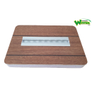 2-er-Schlafsitzbank SAF42 inkl. Bodenplatte Breite: 86 cm-MB Sprinter / L3 / 2 Schienen-PVC Holzoptik JACOBEAN OAK