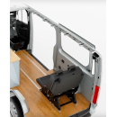2-er-Schlafsitzbank SAF42 inkl. Bodenplatte Breite: 86 cm-VW T6/T5 / L1 / 4 Schienen-PVC Holzoptik JACOBEAN OAK