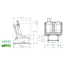 2-er Schlafsitzbank SAF42 inkl. Montageadapter mit Schienensystem und Montageset - 2 komfortable Sitzplätze - Breite  97-112cm - Sitzhöhe 47,50 - großzügige Schlaffläche - für viele Fahrzeugmodelle geeignet