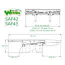 2-er Schlafsitzbank SAF42 inkl. Montageadapter mit Schienensystem und Montageset - 2 komfortable Sitzplätze - Breite  97-112cm - Sitzhöhe 47,50 - großzügige Schlaffläche - für viele Fahrzeugmodelle geeignet