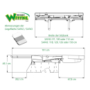 2-er Schlafsitzbank SAF42 inkl. Montageadapter mit Schienensystem und Montageset - 2 komfortable Sitzplätze - Breite  97-112cm - Sitzhöhe 47,50 - großzügige Schlaffläche - für viele Fahrzeugmodelle geeignet