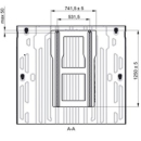 2-er-Schlafsitzbank SAF42 - Breite 112 cm - Sitzhöhe 47,50 - inkl. Montageplatte mit integrierten Aluminiumschienen und Montageset