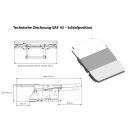 3-er Schlafsitzbank SAF43 inkl. Montageadapter mit Schienensystem und Montageset - 3 komfortable Sitzplätze - Breite  118-150cm - Sitzhöhe 47,50cm - großzügige Schlaffläche - für viele Fahrzeugmodelle geeignet