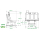 3-er Schlafsitzbank SAF43 inkl. Montageadapter mit Schienensystem und Montageset - 3 komfortable Sitzplätze - Breite  118-150cm - Sitzhöhe 47,50cm - großzügige Schlaffläche - für viele Fahrzeugmodelle geeignet