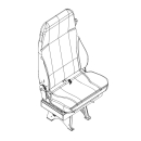 Drehbare Doppelsitzbank FASP Divano 650 grau/schwarz mit Drehkonsole und Isofix - für Jumper / Ducato / Boxer X250 / Movano