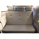 3-er SVB Schlafsitzbank EVO 3  für die VW T 5 / T 6 Fahrzeuge Breite 120 cm ohne Isofix-Double Grid-Klick-System VW T6/T5