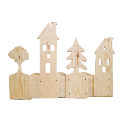 Weihnachtsdorf aus Paletten-Holz - Weihnachtsdeko aus Europaletten - Größe M