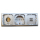 Steckdosen Set 4-teilig – 3-fach Abdeckrahmen, 12V Steckdose, USB-Dopppelsteckdose, 230V Steckdose - Silber