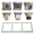 Steckdosen Set 4-teilig – 3-fach Abdeckrahmen, 12V Steckdose, USB-Dopppelsteckdose, 230V Steckdose - Silber