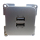 Steckdosen Set 4-teilig – 3-fach Abdeckrahmen, 12V Steckdose, USB-Dopppelsteckdose, 230V Steckdose - Silber