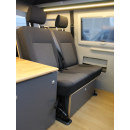 Schublade VARIO weiss, grau oder anthrazit - geeignet für eine Doppelsitzbank 2. Reihe in T5/T6