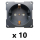 10er-Pack Steckdose 230V - C-line - Anthrazit
