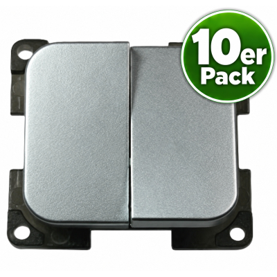C-Line Doppelschalter 230V - silber - 10er-Pack (3042)