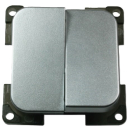 10er-Pack C-line Doppelschalter 230V silber