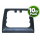 C-Line Abdeckrahmen einfach - anthrazit - 10er-Pack (3051)