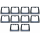 C-Line Abdeckrahmen einfach - anthrazit - 10er-Pack (3051)