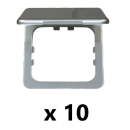 10er-Pack C-Line Einfachrahmen mit Klappe - Silber
