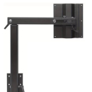 Schwenk- und drehbares Tischgestell in Silber oder Schwarz mit Tischplatte aus Eiche-Massivholz in drei Größen