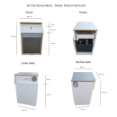 Küchenblock - Modul hinterm Fahrersitz mit oder ohne Kompressor-Kühlschrank NRX60C - Universell für alle Vans / Campingfahrzeuge