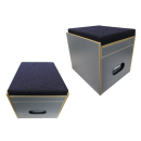 Toilettenhocker grau für Toilette Porta Potti 565 - passgenau - WC Hocker / Stauraum - für Wohnmobil / Van / Caravan