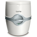 Komplettset Toiletten Hocker grau mit Toilette Porta Potti 565P - inkl. 2 Liter Thetford Aqua Kem - inkl. Gurt zum leichten herausheben