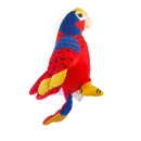 Stofftier Papagei CLEVER VANS - 20 cm - rot - von Misanimo