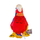 Stofftier Papagei CLEVER VANS - 20 cm - rot - von Misanimo